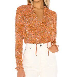 Free People X REVOLVE Lela Blouse in Coral Combo